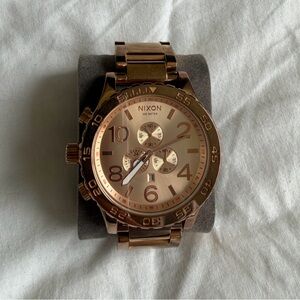 Nixon 51-30 Chrono Rose Gold Stainless Steel Watch 300M